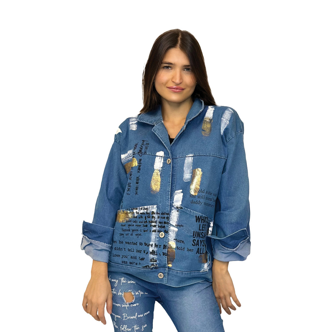 CHAQUETA JEAN PRINT