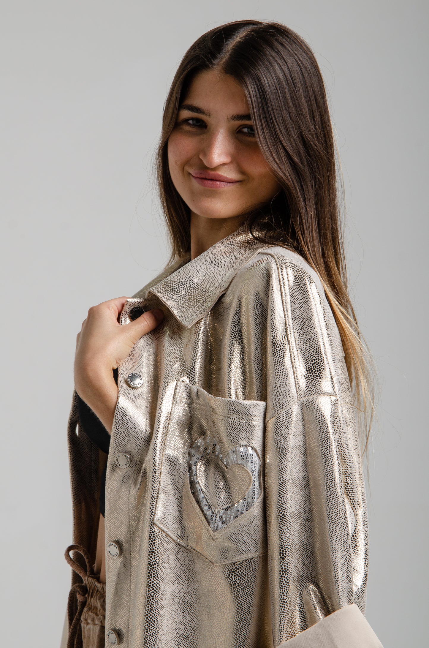 CHAQUETA METALLIC HEART