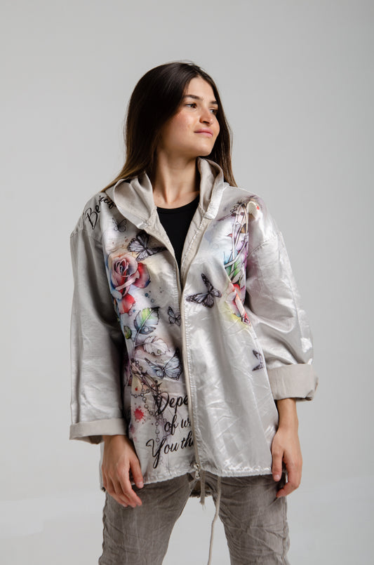 CHAQUETA FLOWER ROSE